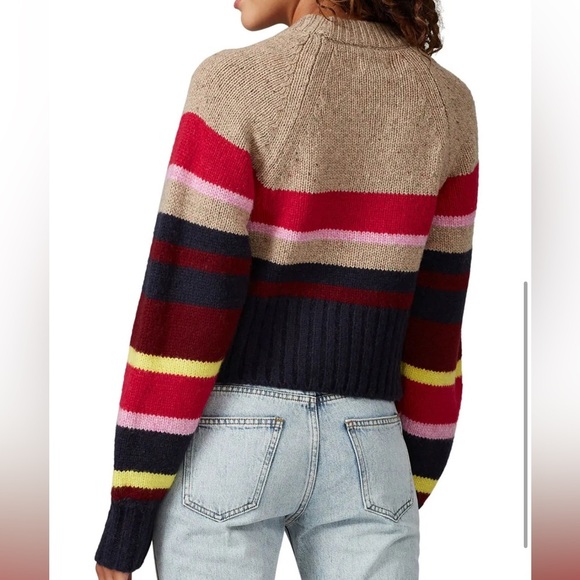 Current/Elliot The Moonshine Sweater – Brown Multi Striped - Picture 5 of 7
